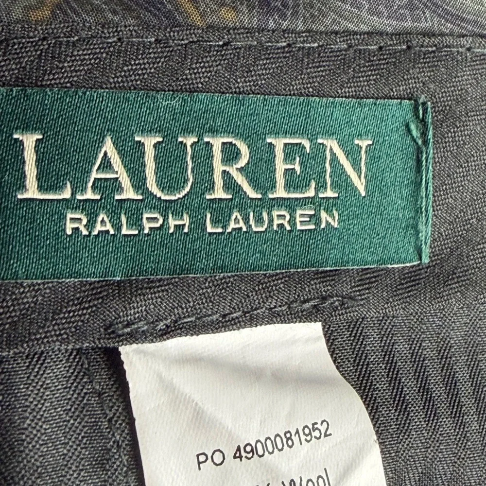 Ralph Lauren Dress Pants Mens 38/29 Grey 100% Wool Natural Stretch Cuffed Slacks